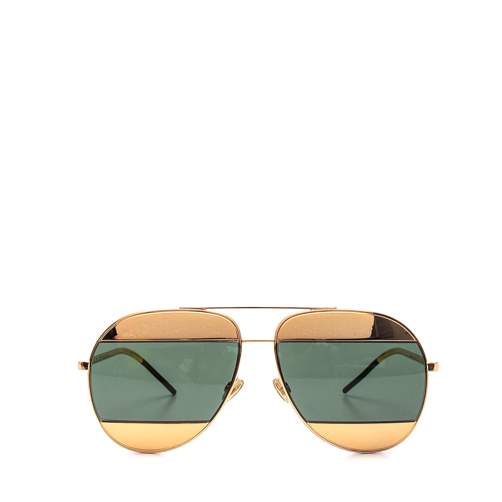 Christian Dior - Metallic Gold Split Sunglasses